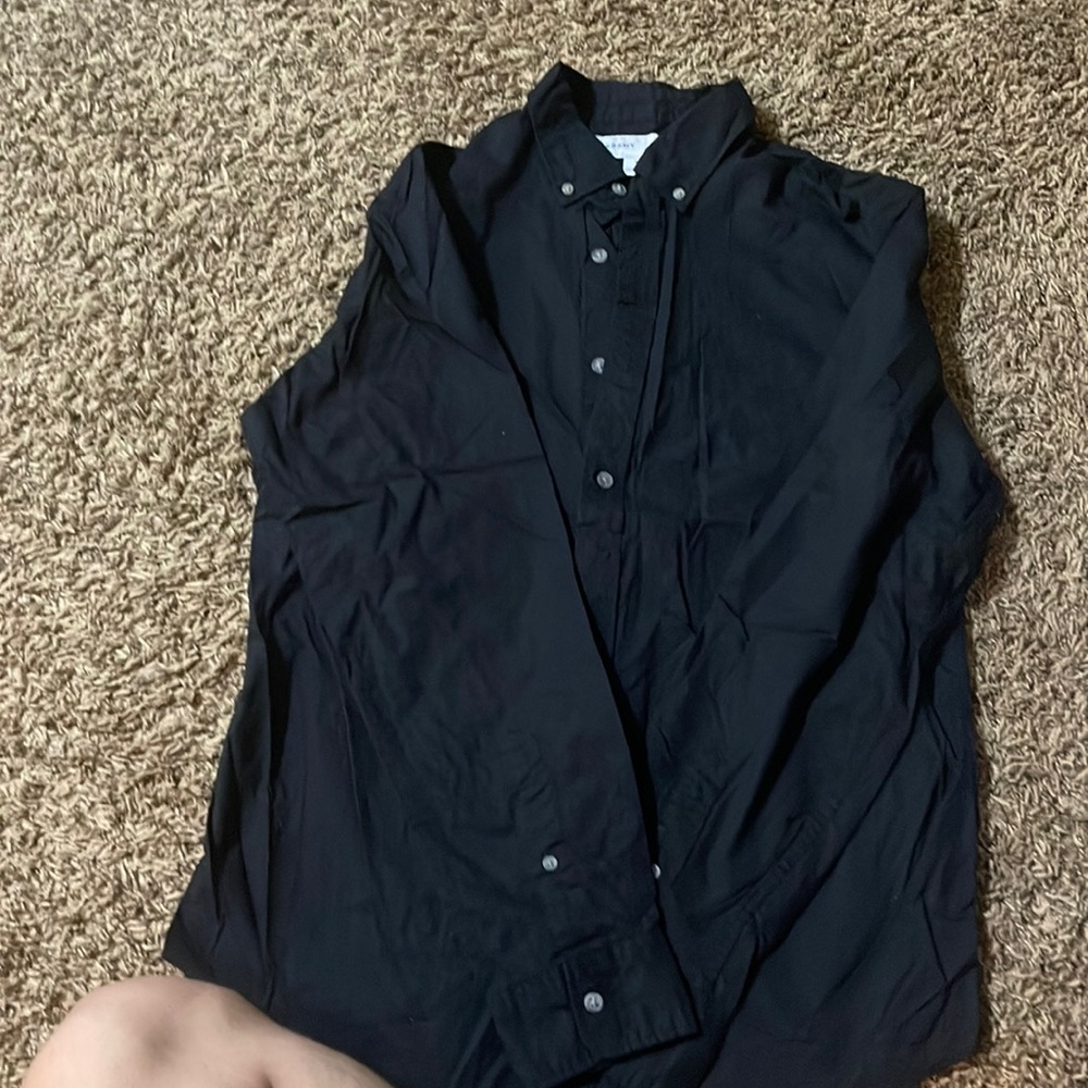 An old navy slim fit size Medium (M) button tie up long sleeve shirt